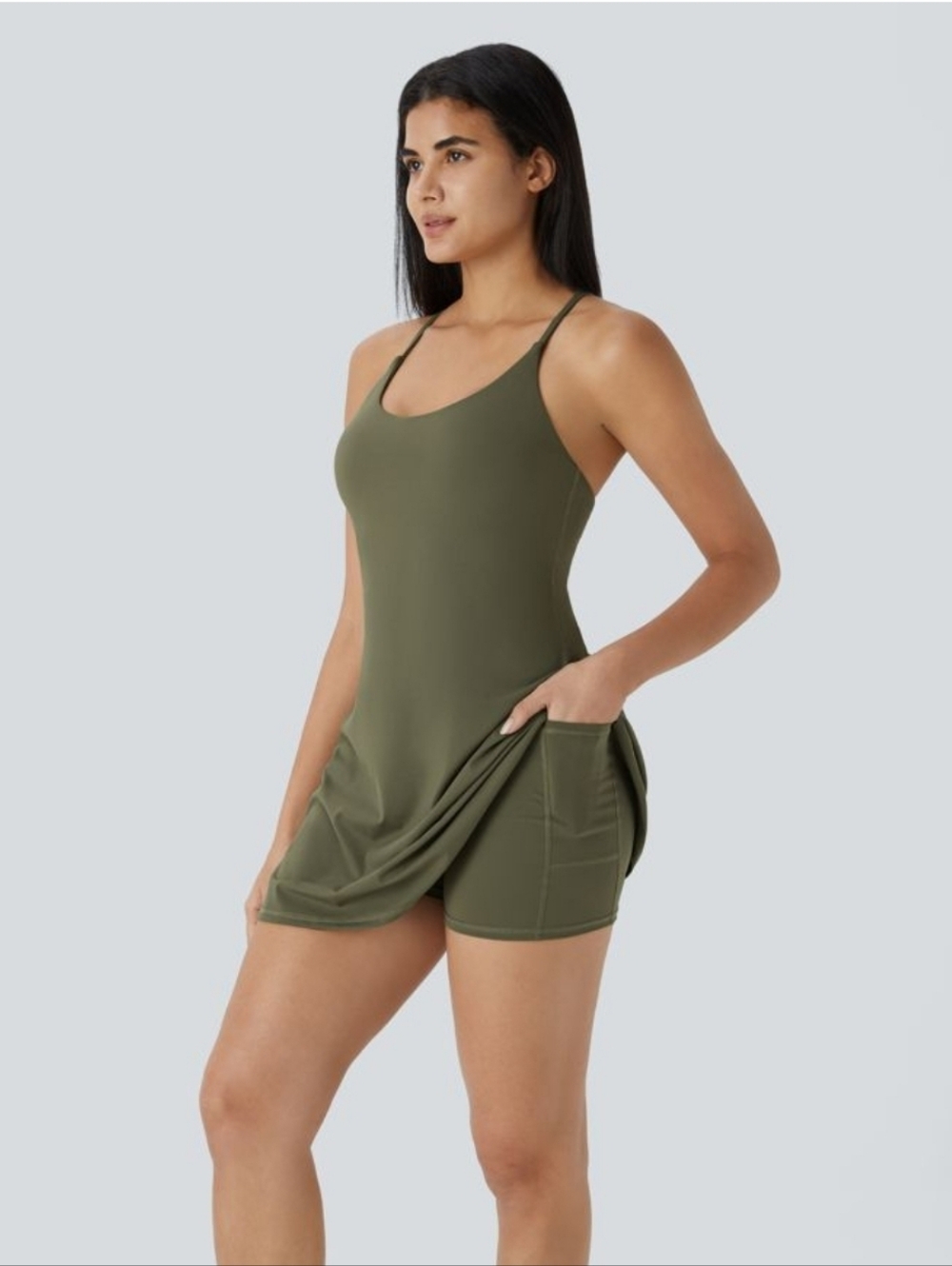 Halara SoftlyZero™ Plush Backless Active DressXL 